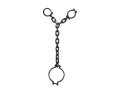 Kéz- és nyaklánc bilincsek - 110 cm - 1 db.
