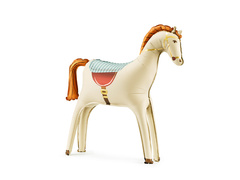 Bézs színű ló álló fólialufi - 86,5x73 cm - 1 db.