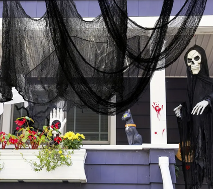 Fekete Halloween háló - 76 x 300 cm - 1 db.