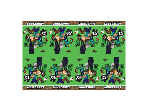 Asztalterítő szett + poharak + tányérok + Mineraft papírszalvéta - 37 db.