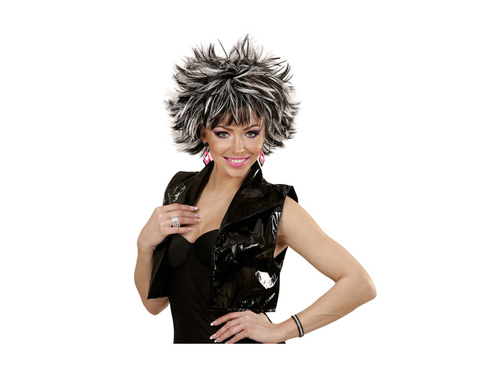 Fekete-fehér gőzölgő paróka