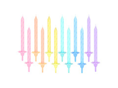 Színes születésnapi gyertyák - 6 cm - 12 db.
