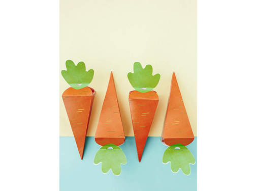 Sárgarépa díszdobozok - 6 db.