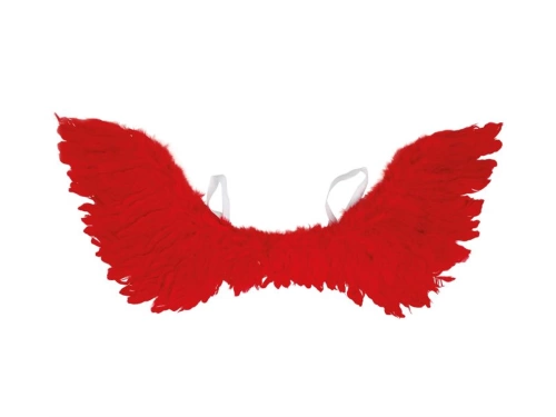Piros angyalszárnyak tollakkal - 106 cm - 1 db.