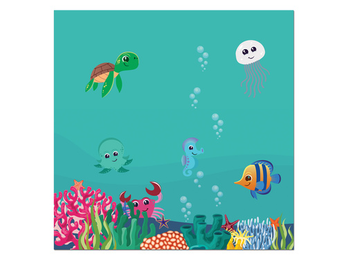 Víz alatti világ szülinapi szalvéták - 33 cm - 10 db.