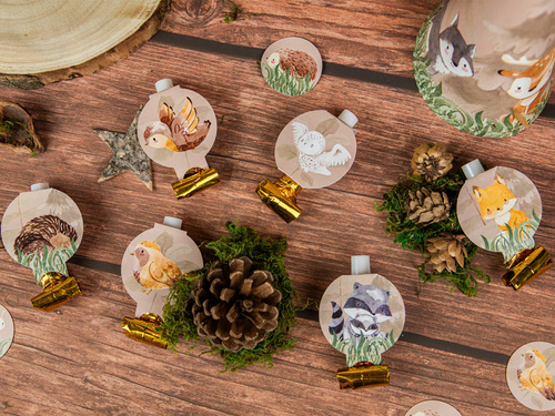 Forest Animals kitekerhető trombitasípok - 6 db