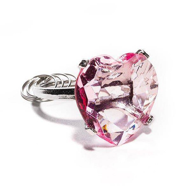 Gyémánt szív rózsaszín kulcstartó