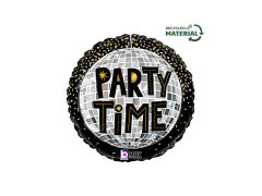 Party Time Disco kerek fólialufi - 14" - 1 db.