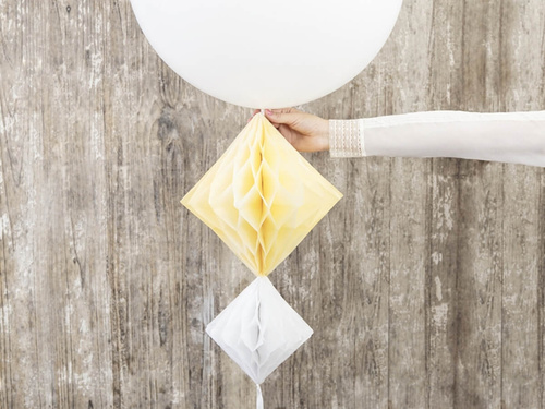 Függődísz sárga gyémánt - 30 cm - 1 db.