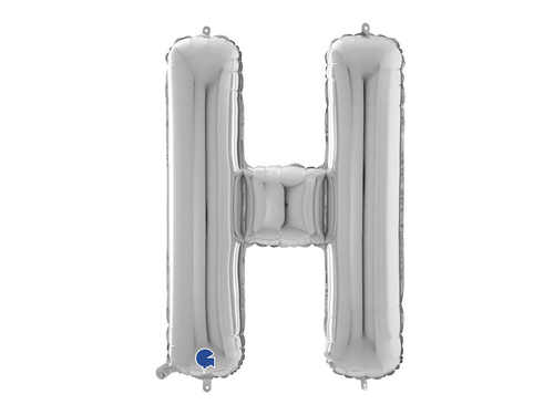 Fólia lufi ezüst betű H - 66 cm - 1 db.