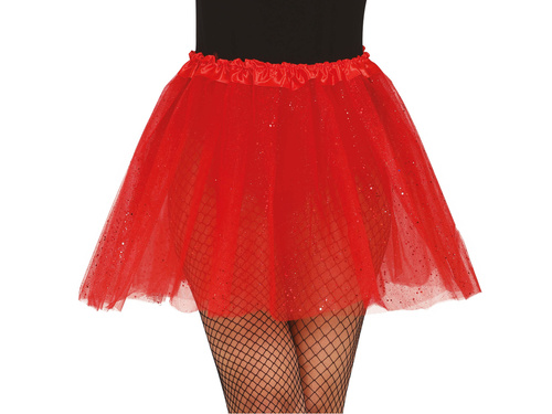 Tutu szoknya brokát piros - 40 cm - 1 db.