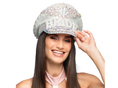 Glitter menyasszonyi sapka - 1 db.