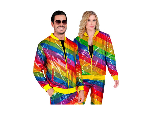 Party flitteres kabát - bomber - szivárványos