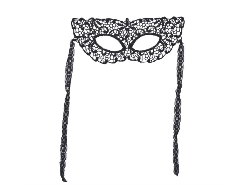 Fekete csipke farsangi maszk - 1 db.