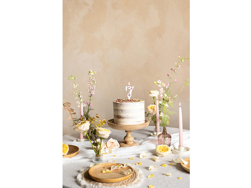 Hetes gyertya virágszirmokkal - 7 - 1 db.