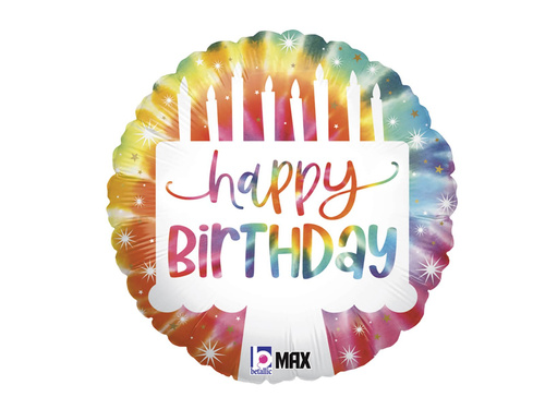 Boldog születésnapot torta fólialufi - 46 cm - 1 db.