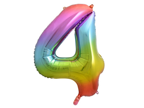 4-es számú szivárványos fólialufi - 85 cm - 1 db.