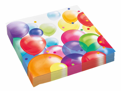 Születésnapi szalvéták Léggömbök - 33 cm - 20 db.