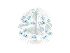 Asztali dekoráció kék elefánt - 30 cm - 1 db.