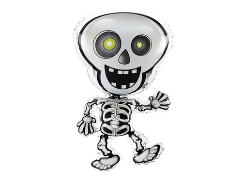 Halloween csontváz fólialufi - 47 x 81 cm - 1 db.