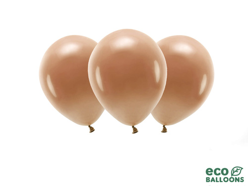 EKO latex léggömbök pasztell csokoládé barna - nagy - 10 db.