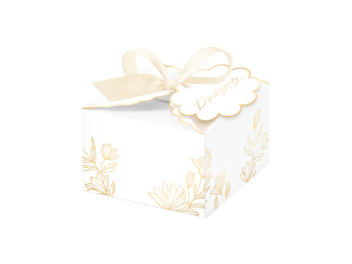 Dekoratív torta doboz "Köszönöm" - 7 x 7 cm - 10 db.