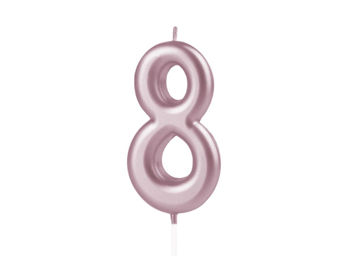 Rózsaarany számgyertya - 8 - nyolc