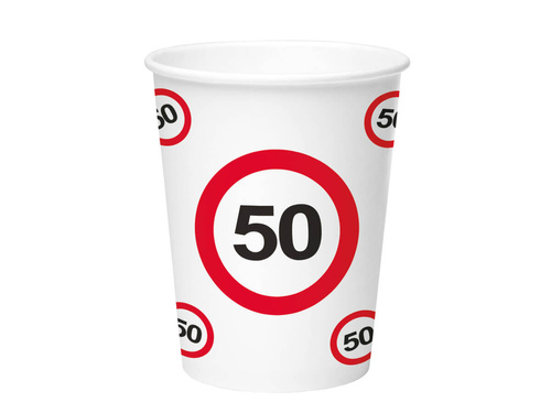 50. tiltó tábla papírpoharak - 350 ml - 8 db.