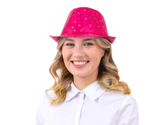 Rózsaszín flitteres kalap - 1 db.