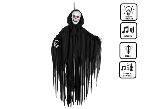 Akasztós dekoráció Sötét kaszás - 90 cm - 1 db.