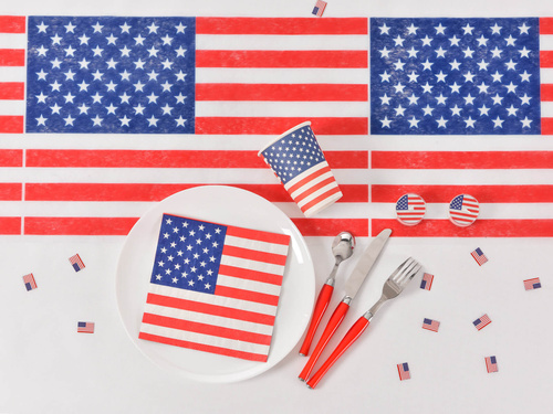 USA zászlós papírpoharak - 270 cm - 10 db.