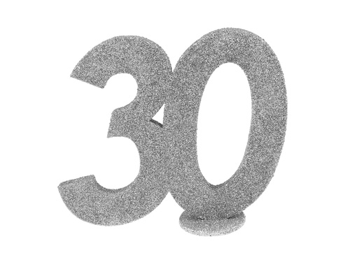Asztali dekoráció Thirtysomething silver 30 - 1 db.