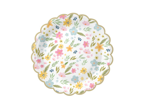 Papírtányérok Mezővirágok - 18 cm - 6 db.