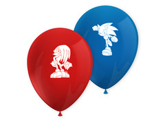 Sonic születésnapi lufi - 28 cm - 8 db
