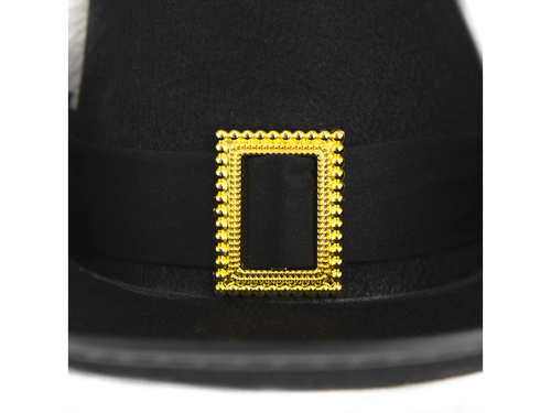 Muskétás kalap fehér tollal - 1 db.