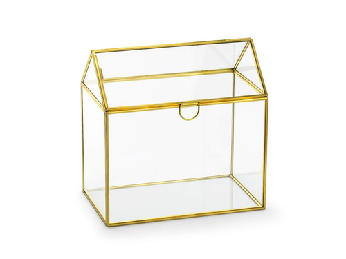 Üveg borítékdoboz üdvözletekhez, ajándékokhoz - 1 db.