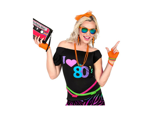 Neon narancssárga hálós ujjatlan kesztyű