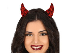 Glitter ördögszarvak - 1 db.