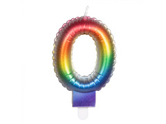 Színes számgyertya - 0 - nulla