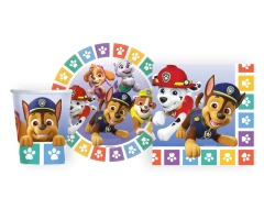 Pohár + szalvéta + papírtányér készlet Psi Patrol - 32 db.