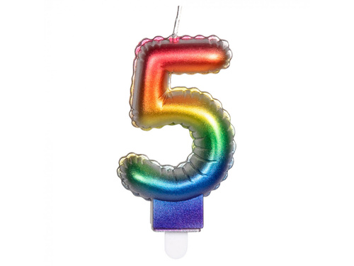 Színes számgyertya - 5 - öt