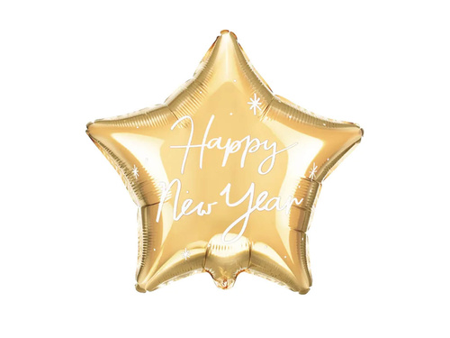 Boldog új évet csillag fólialufi - 38 x 44 cm - 1 db.