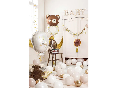 Csörgős mackó fólialufi - 45 x 67 cm - 1 db.