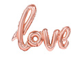 Fólia lufi arany rózsaszín Szerelem szó - 108 cm - 1 db.