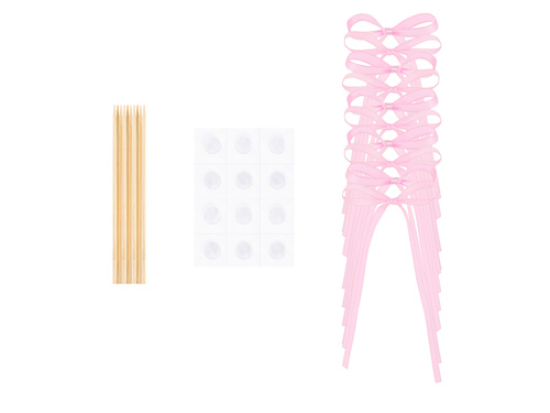 Cake Cupcake Picks - rózsaszín - 10 db.
