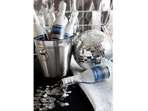 Pezsgősüveg lövőcső ezüst - 20,5cm - 1 db.