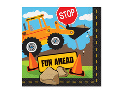 Születésnapi szalvéta Construction - 33 cm - 16 db.