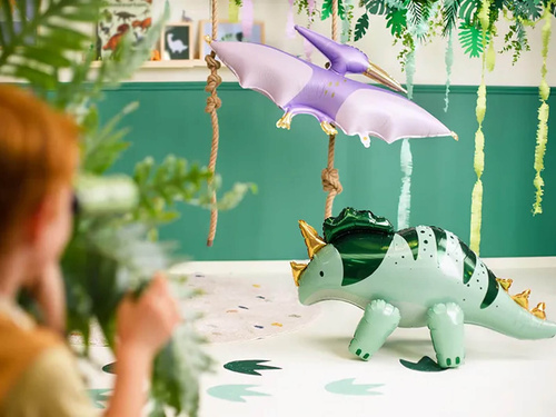 3D Triceratops zöld fólialufi - 93 x 49 cm - 1 db.