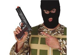 Fekete pisztoly - 27 cm - 1 db.