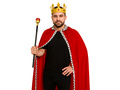 Király jelmez felnőtteknek - hosszú - 115 cm